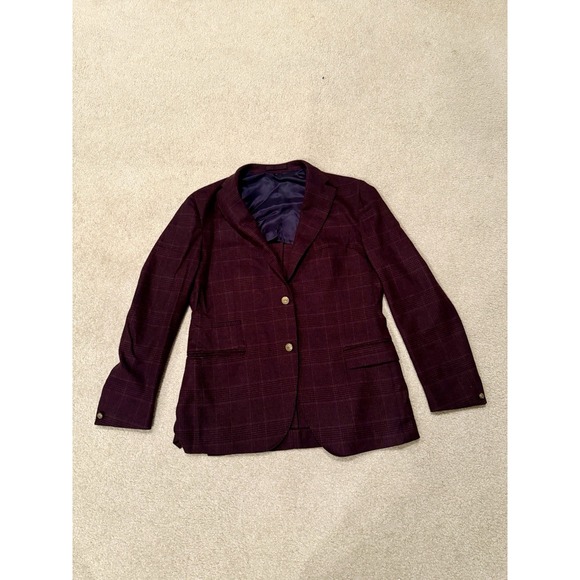 Eleventy Loro Piana Sports Coat Blazer Super 170s Plaid Wool Cashmere Mens 38R